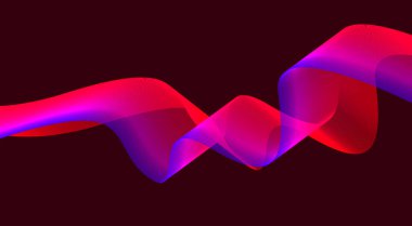 Soyut Dalgalı Harmanlanmış Çizgiler Arkaplan Pembe Gradyan Tasarım Vektörü İllüstrasyonu