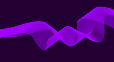 Soyut Dalgalı Harmanlanmış Çizgiler Arkaplan Mor Tasarım Vektörü İllüstrasyonu