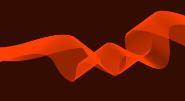 Soyut Dalgalı Harmanlanmış Çizgiler Arkaplan Turuncu Tasarım Vektörü İllüstrasyonu