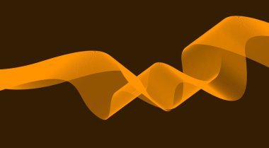 Soyut Dalgalı Harmanlanmış Çizgiler Arkaplan Turuncu Tasarım Vektörü İllüstrasyonu