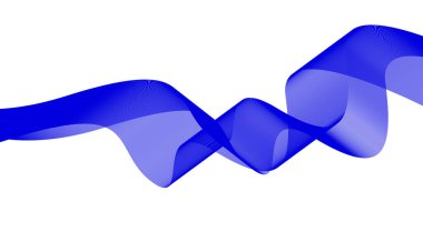 Soyut Dalgalı Harmanlanmış Çizgiler Mavi Tasarım Arkaplan Vektörü İllüstrasyonu