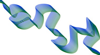 Dalgalı Harmanlanmış Çizgiler Tasarımı Mavi Cyan Gradyan Arkaplan Soyut Vektör Resimleri