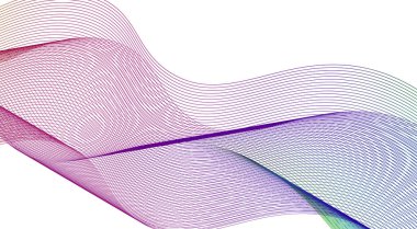 Dalgalı Harmanlanmış Çizgiler Renkli Gradyan Soyut Arkaplan Vektörü Resimlemesi