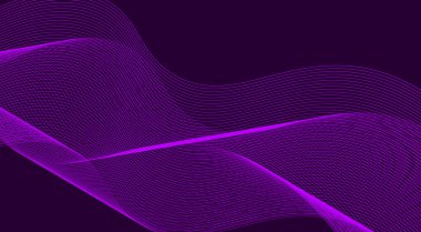 Dalgalı Harmanlanmış Çizgiler Tasarımı Mor Soyut Vektör İllüstrasyonu