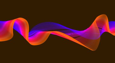 Dalgalı Harmanlanmış Çizgiler Arkaplan Renkli Gradyan Tasarımı Soyut Vektör Resimlemesi