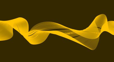 Dalgalı Harmanlanmış Çizgiler Arkaplan Sarı Tasarım Soyut Vektör Resimleri