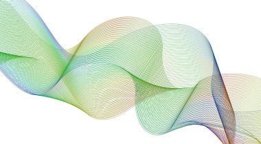 Eğimli Dalgalı Çizgiler Gradyan Çoklu Renk Tasarımı Soyut Vektör Resimlerini Harmanla