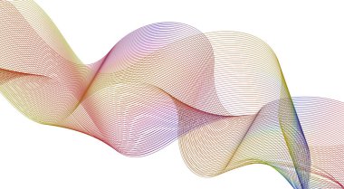 Eğimli Dalgalı Çizgileri Harmanla Renkli Gradyan Tasarımı Soyut Vektör Resimleri