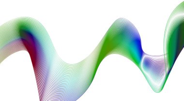 Eğimli Dalgalı Çizgileri Harmanla Renkli Tasarım Arkaplan Soyut Vektör İllüstrasyonu