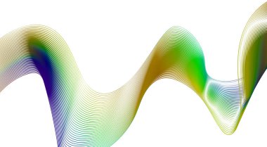 Eğimli Dalgalı Çizgileri Harmanla Renkli Gradyan Tasarımı Soyut Vektör Resimleri
