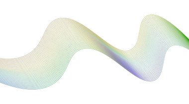 Dalgalı Harmanlama Çizgileri Tasarımı Çok Renkli Gradyan Soyut Arkaplan Vektörü ResmiComment