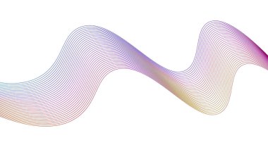 Dalgalı Harmanlama Çizgileri Tasarım Gradyan Soyut Arkaplan Vektörü İllüstrasyonu