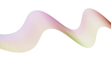 Dalgalı Harmanlama Çizgileri Tasarım Gradyan Renkli Soyut Arkaplan Vektörü İllüstrasyonu