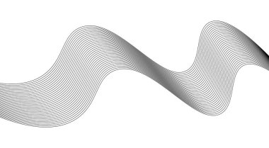 Dalgalı Harmanlama Çizgileri Tasarımı Siyah Renk Soyut Arkaplan Vektörü İllüstrasyonu