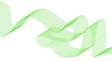 Dalgalı Harmanlama Çizgileri Tasarımı Yeşil Soyut Arkaplan Vektör Resimleri