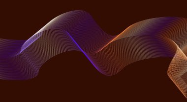 Dalgalı Harmanlama Çizgileri Soyut Maroon Maroon Renkli Gradyan Tasarım Vektörü İllüstrasyonu