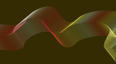 Dalgalı Harmanlama Çizgileri Soyut Arkaplan Kahverengi Renkli Gradyan Tasarım Vektörü İllüstrasyonu