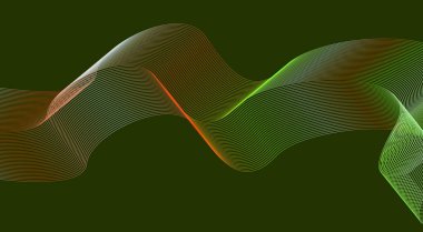 Dalgalı Harmanlama Çizgileri Soyut Arkaplan Renkli Gradyan Tasarım Vektörü İllüstrasyonu