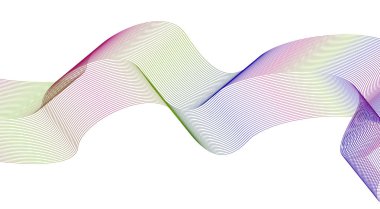 Dalgalı Harmanlama Çizgileri Soyut Gradyan Çokrenkli Tasarım Arkaplan Vektörü Resimleri