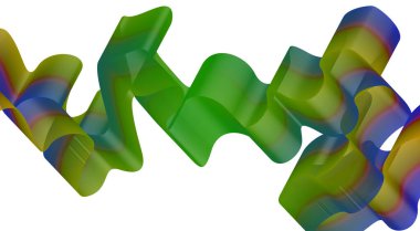 Dalgalı Harmanlama Çizgileri Soyut Yeşil Renkli Gradyan Eğimli Arkaplan Tasarım Vektörü İllüstrasyonu