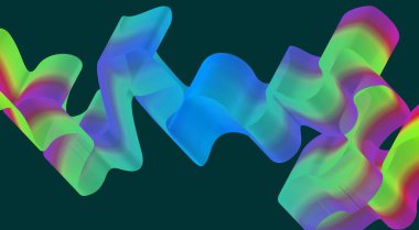 Dalgalı Harmanlama Çizgileri Soyut Arkaplan Gradyan Renk Eğrisi Tasarım Vektörü İllüstrasyonu