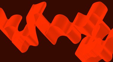 Dalgalı Harmanlama Çizgileri Soyut Turuncu Eğri Tasarım Vektörü İllüstrasyonu