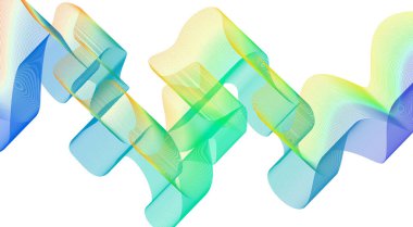 Dalgalı Çizgileri Harmanla Renkli Gradyan Soyut Arkaplan Tasarım Vektörü İllüstrasyonu