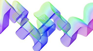 Dalgalı Çizgileri Harmanla Mavi Renkli Gradyan Soyut Arkaplan Tasarım Vektörü İllüstrasyonu