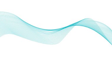 Dalgalı Çizgiler Eğimli Cyan Cyan Rengi Soyut Arkaplan Tasarım Vektörü Resimlemesi