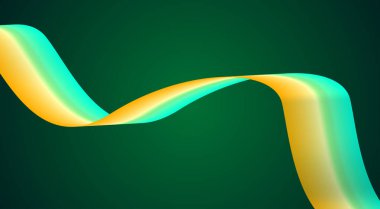 Dalgalı Eğimli Yeşil Cyan Renkli Gradyan Tasarım Vektörü Resimlerini Harmanla