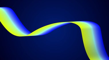 Dalgalı Eğimli Düz Arkaplan Mavi Renkli Gradyan Soyut Tasarım Vektörü Resimlemesi