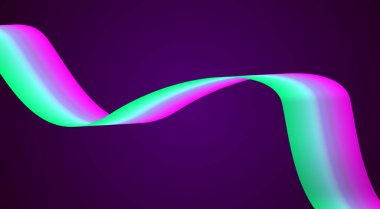 Dalgalı Eğimli Pürüzsüz Arkaplan Mor Renkli Gradyan Soyut Tasarım Vektörü İllüstrasyonu