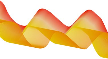 Dalgalı Çizgileri Harmanla Sarı Eğimli Soyut Arkaplan Tasarım Vektörü Resimlemesi