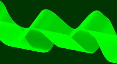 Dalgalı Çizgileri Harmanla Yeşil Eğri Soyut Tasarım Vektörü İllüstrasyonu