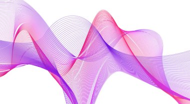 Dalgalı Mor Eğimli Soyut Arkaplan Tasarım Vektörü İllüstrasyonunu Harmanla