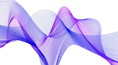 Dalgalı Mor Gradyan Eğimli Soyut Arkaplan Tasarım Vektörü İllüstrasyonunu Harmanla