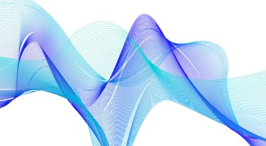 Dalgalı Mavi Gradyan Eğimli Soyut Arkaplan Tasarım Vektörü İllüstrasyonunu Harmanla