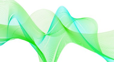 Dalgalı Yeşil Cyan Gradyan Eğrisi Soyut Arkaplan Tasarım Vektörü Resimlerini Harmanla