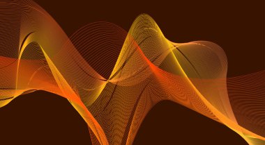 Dalgalı Kahverengi Arkaplan Eğrisi Soyut Tasarım Vektörü İllüstrasyonunu Harmanla