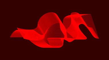 Harmanlanmış Dalgalı Eğimli Soyut Tasarım Kırmızı Vektör Resimleri