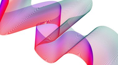 Dalgalı Eğimli Pembe Renkli Gradyan Tasarımı Soyut Arkaplan Vektörü Resimlemesi