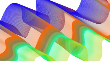 Dalgalı Harmanlanmış Renkler Soyut Arkaplan Tasarım Vektörü İllüstrasyonu