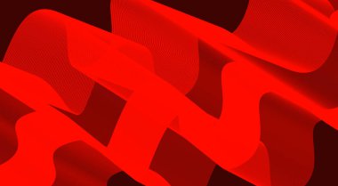 Dalgalı Harmanlanmış Kırmızı Renk Soyut Tasarım Vektörü İllüstrasyonu