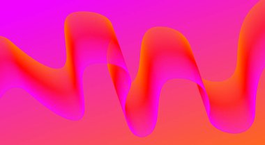 Dalgalı Harmanlanmış Soyut Eğri Arkaplan Renkli Pembe Tasarım Vektörü İllüstrasyonu
