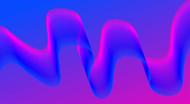 Dalgalı Harmanlanmış Soyut Eğri Arkaplan Mor Renkli Tasarım Vektörü İllüstrasyonu