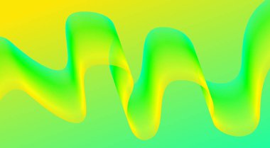 Dalgalı Harmanlanmış Soyut Eğri Arkaplan Yeşil Renkli Tasarım Vektörü İllüstrasyonu