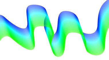 Dalgalı Harmanlama Soyut Eğri Yeşil Cyan Renkli Tasarım Arkaplan Vektörü ResmiComment