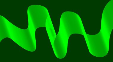 Dalgalı Harmanlanmış Soyut Eğri Arkaplan Yeşil Renk Tasarım Vektörü İllüstrasyonu