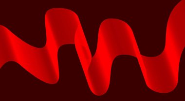 Dalgalı Harmanlanmış Soyut Eğri Arkaplan Kırmızı Renk Tasarım Vektörü İllüstrasyonu