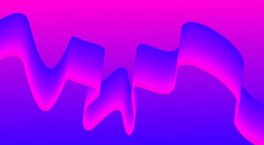 Dalgalı Harmanlanmış Soyut Eğri Arkaplan Mor Tasarım Vektörü İllüstrasyonu